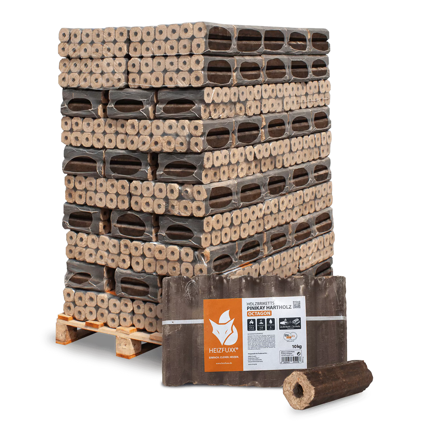 Holzbriketts PiniKay Octagon 960 kg