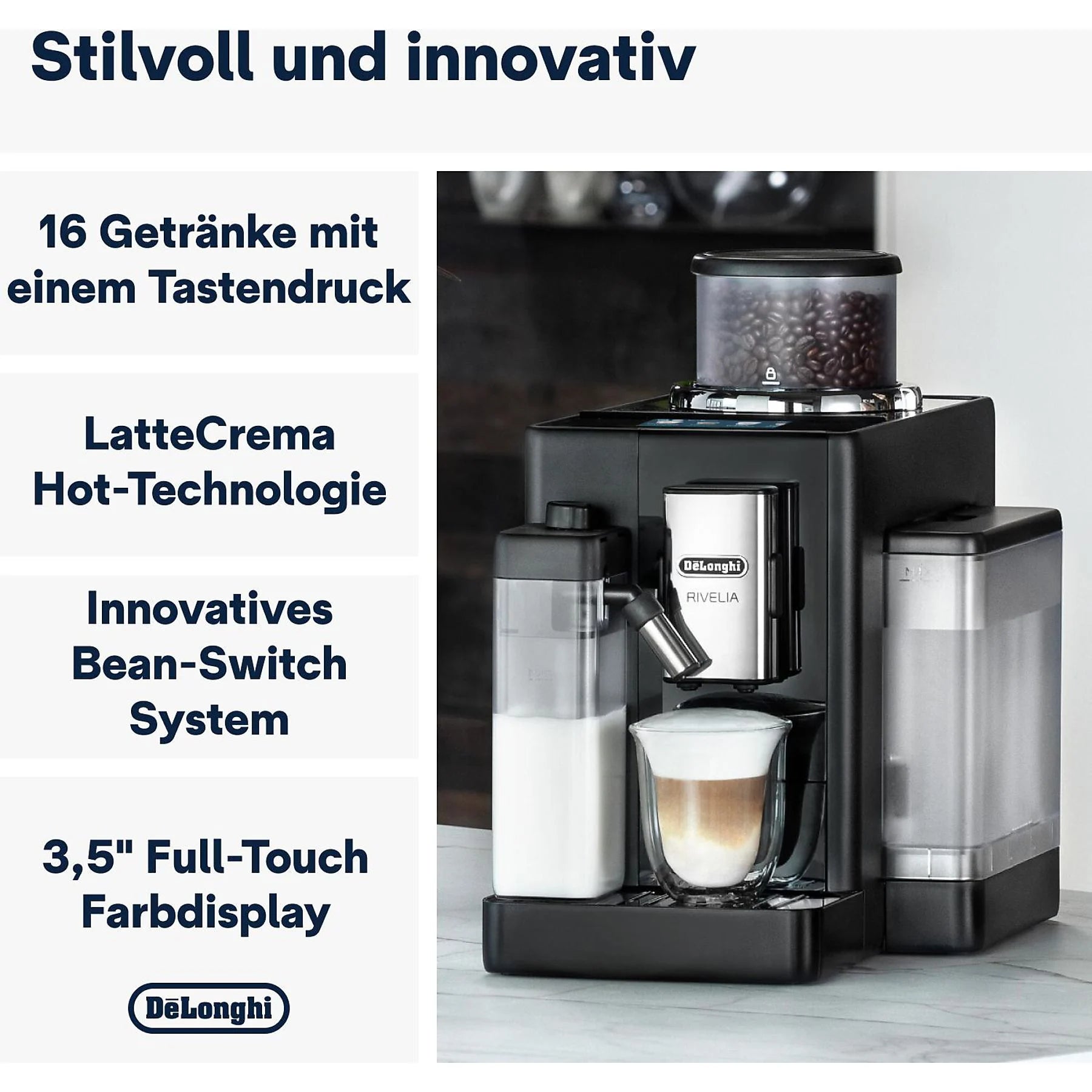 De’Longhi Rivelia EXAM440.55.B Kaffeevollautomat Schwarz