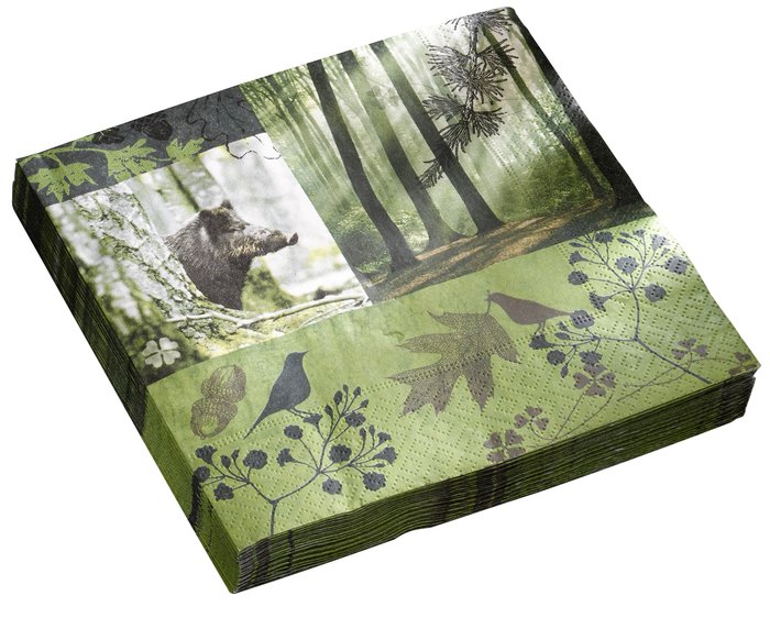Paper+Design Papierservietten Waldmotiv 33 x 33 cm