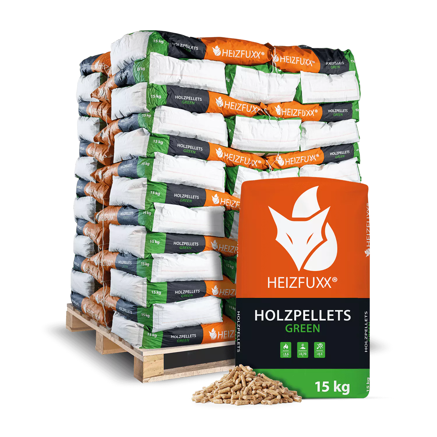 Green Holzpellets ENplus A1 65 x 15 kg