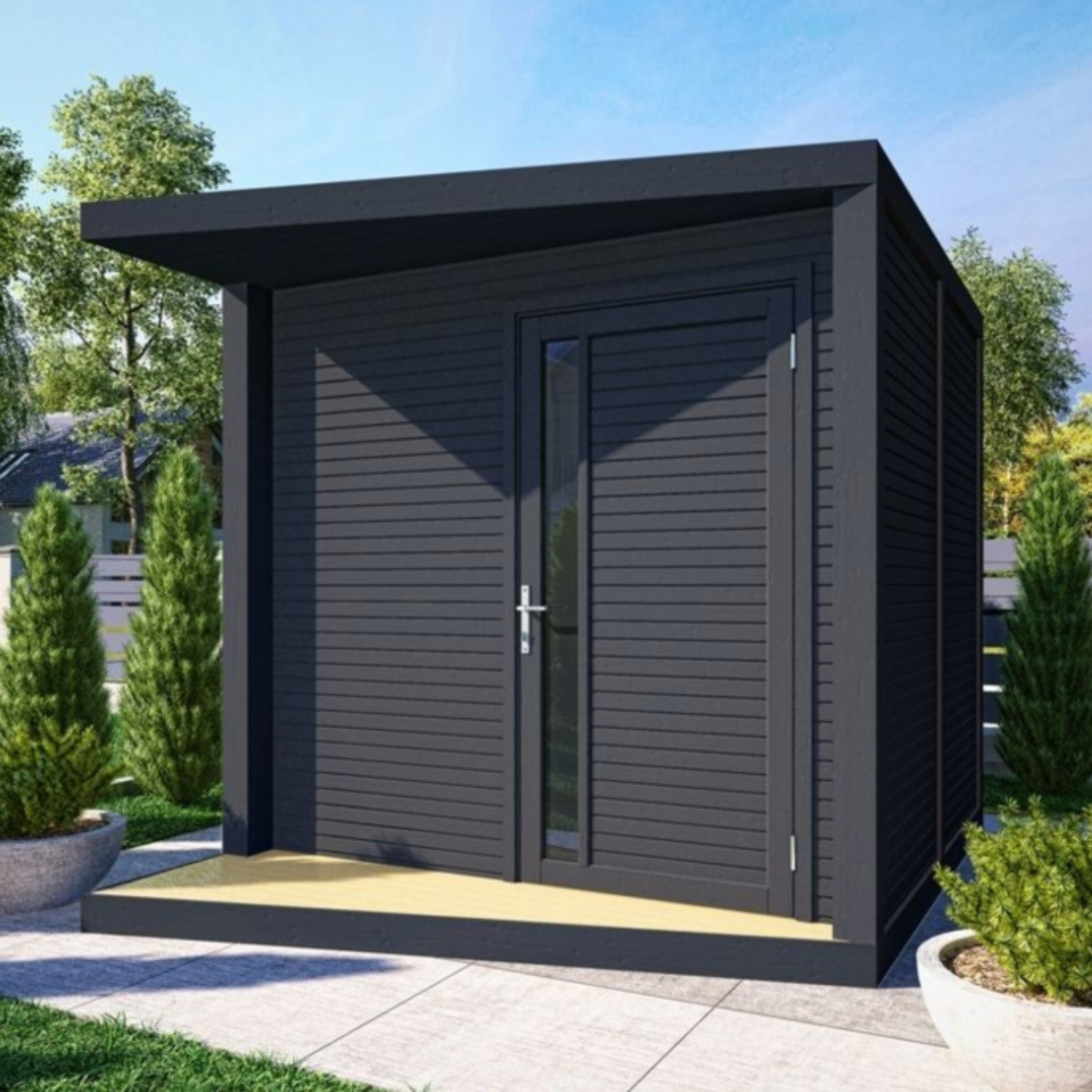 Neris Gartenhaus 7,1 m² Anthrazit